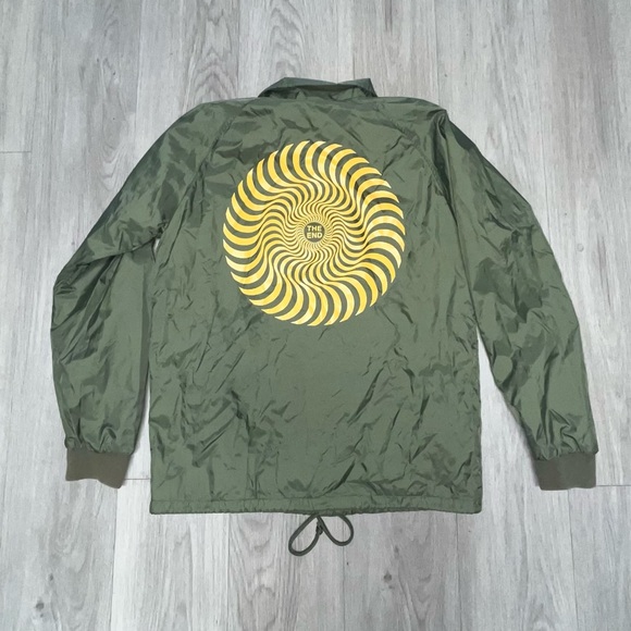 Spitfire Green Windbreaker Lightweight Nylon Jacket - Picture 2 of 3